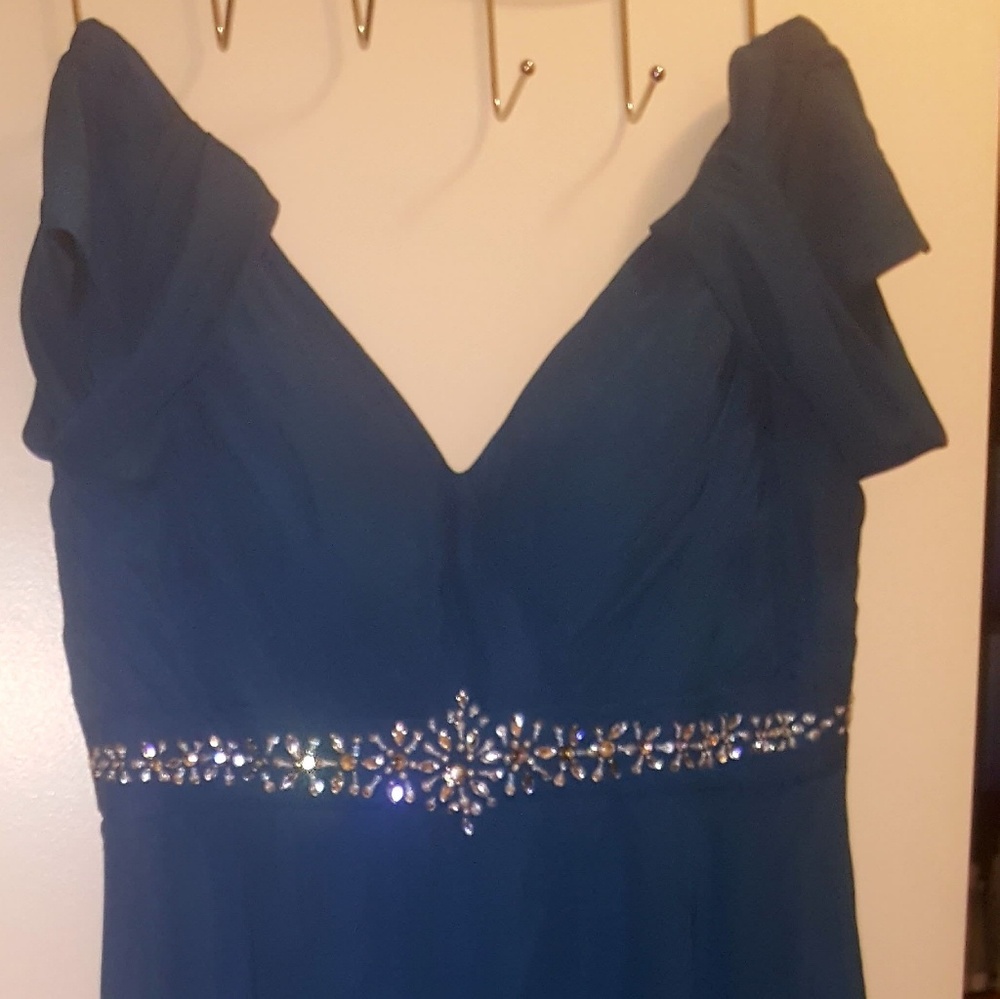 Teal Floor Length Dress